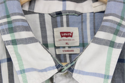 Mens Plaid Shirt Check Button Up