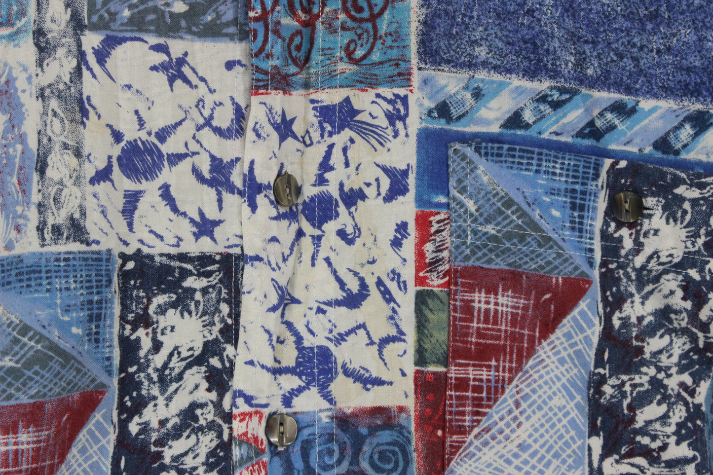 Mens Abstract Shirt  Casual Short Sleeve