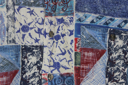 Mens Abstract Shirt  Casual Short Sleeve