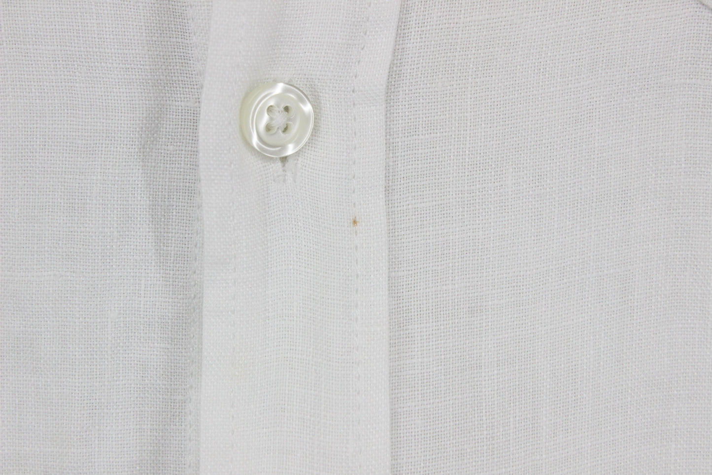 Mens Linen Shirt Short Sleeve Formal