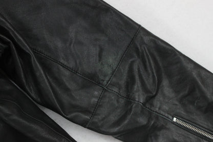Mens Leather Jacket Biker Slim