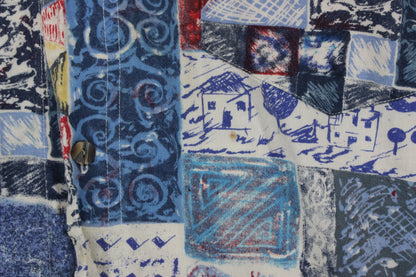 Mens Abstract Shirt  Casual Short Sleeve