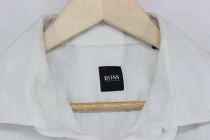 Mens Linen Shirt Short Sleeve Formal