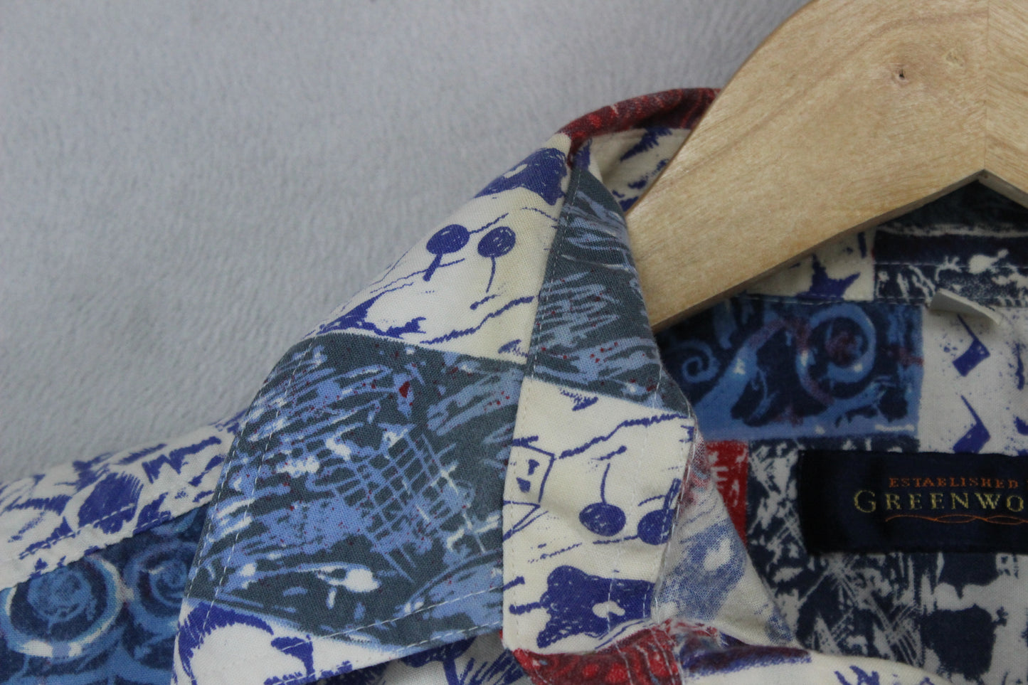 Mens Abstract Shirt  Casual Short Sleeve