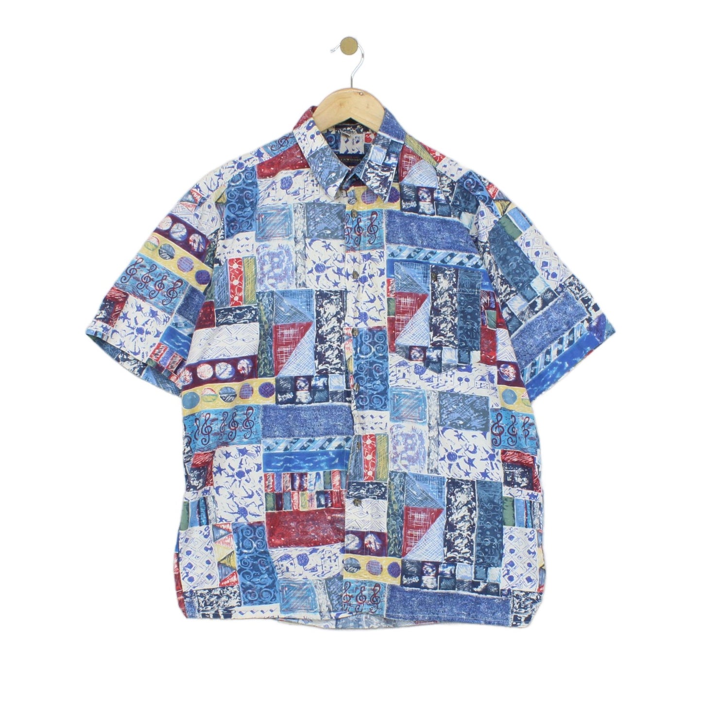 Mens Abstract Shirt  Casual Short Sleeve