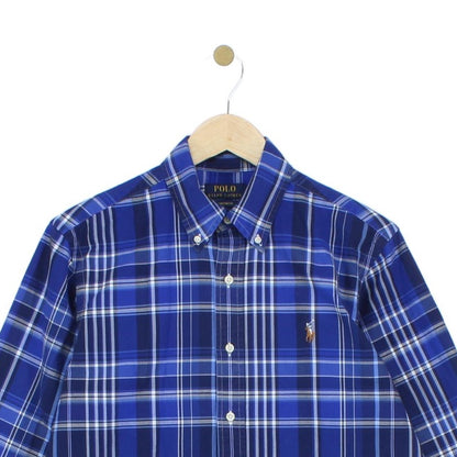 Mens Plaid Shirt Custom Fit Long Sleeve