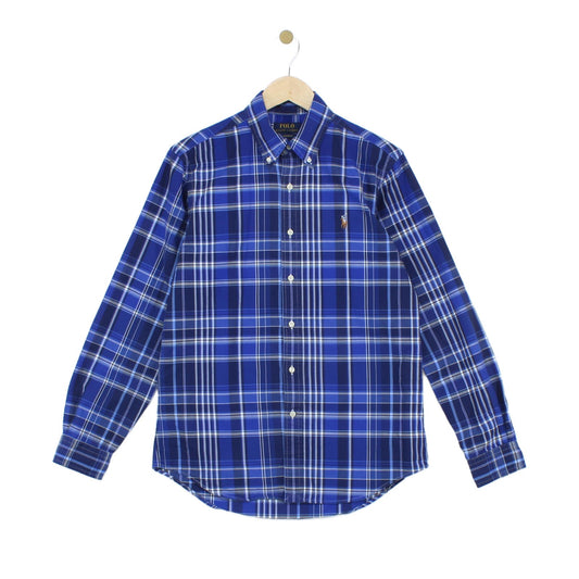 Mens Plaid Shirt Custom Fit Long Sleeve