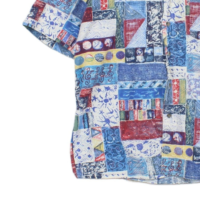 Mens Abstract Shirt  Casual Short Sleeve