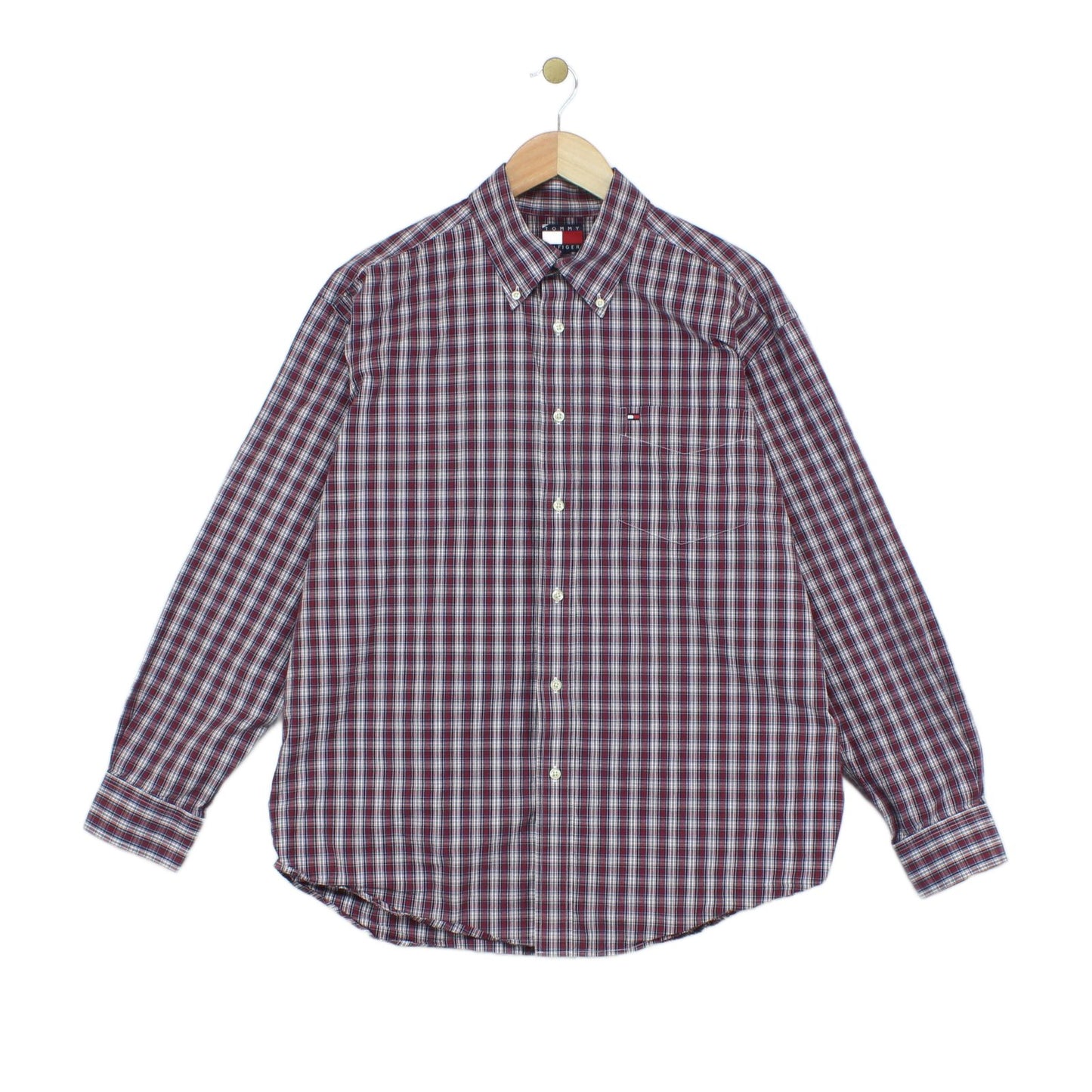 Mens Plaid Shirt Button Down Long Sleeve