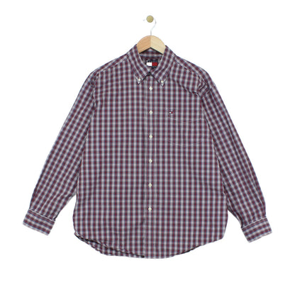 Mens Plaid Shirt Button Down Long Sleeve