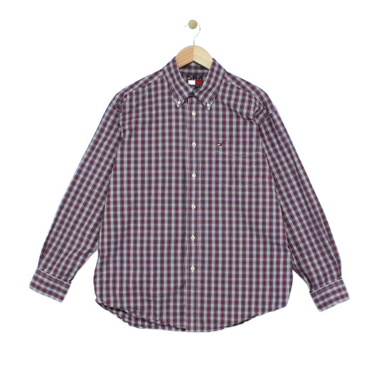 Mens Plaid Shirt Button Down Long Sleeve