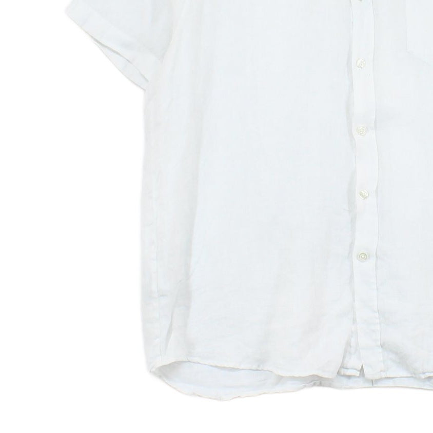 Mens Linen Shirt Short Sleeve Formal