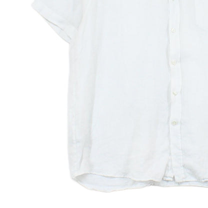 Mens Linen Shirt Short Sleeve Formal