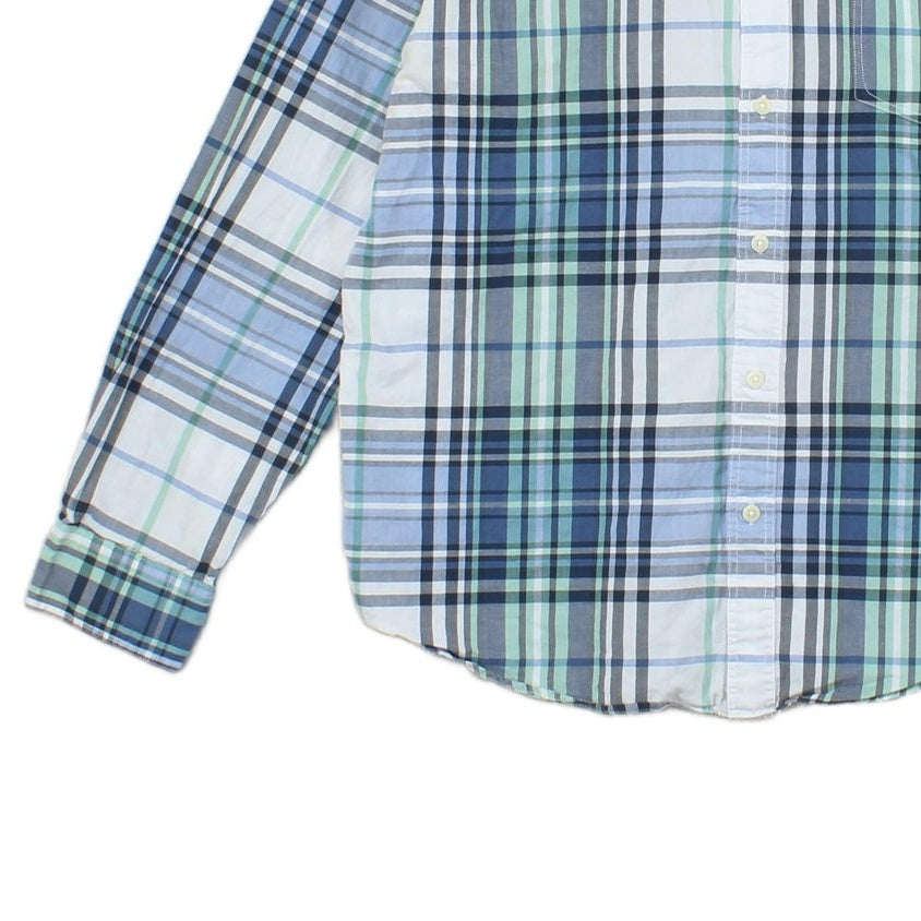 Mens Plaid Shirt Check Button Up