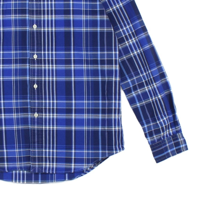 Mens Plaid Shirt Custom Fit Long Sleeve