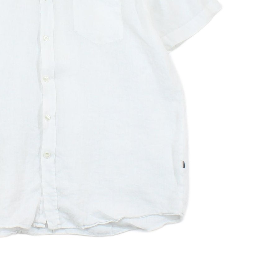 Mens Linen Shirt Short Sleeve Formal
