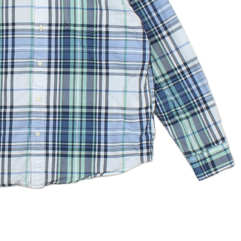 Mens Plaid Shirt Check Button Up
