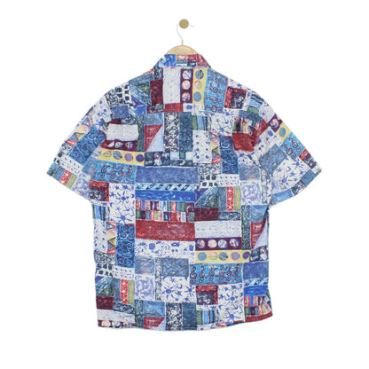 Mens Abstract Shirt  Casual Short Sleeve