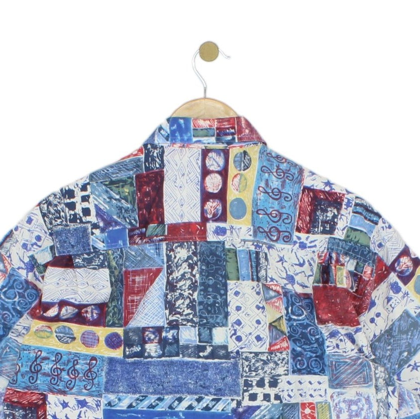 Mens Abstract Shirt  Casual Short Sleeve