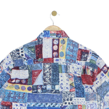 Mens Abstract Shirt  Casual Short Sleeve