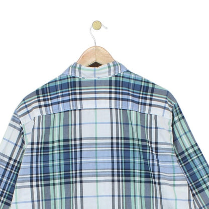 Mens Plaid Shirt Check Button Up
