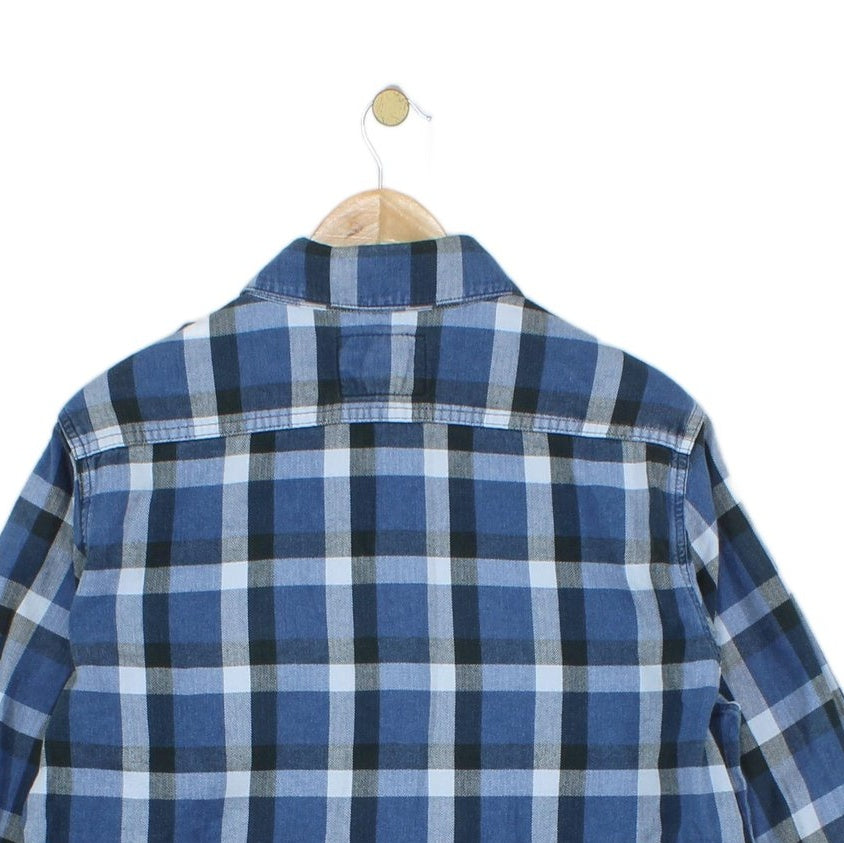 Mens X Lee Plaid Shirt Long Sleeve Button Up