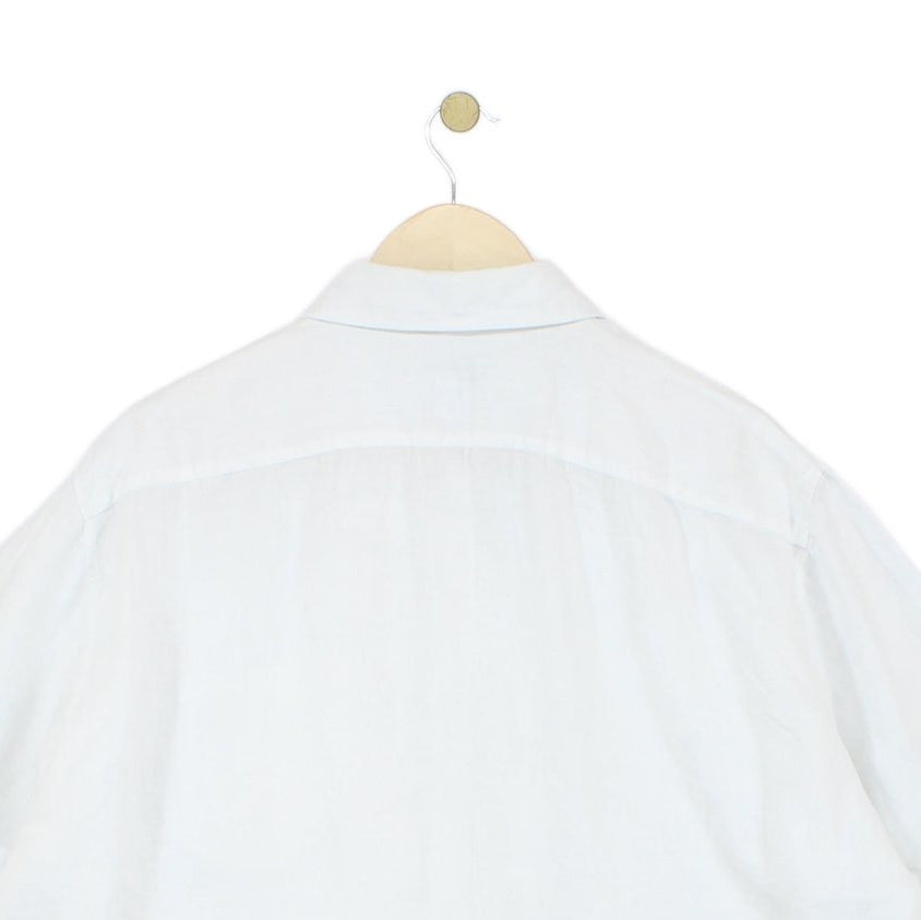 Mens Linen Shirt Short Sleeve Formal