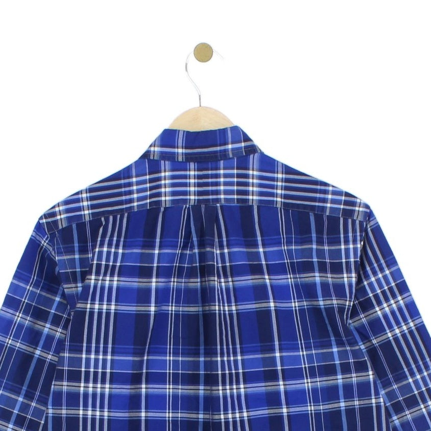 Mens Plaid Shirt Custom Fit Long Sleeve