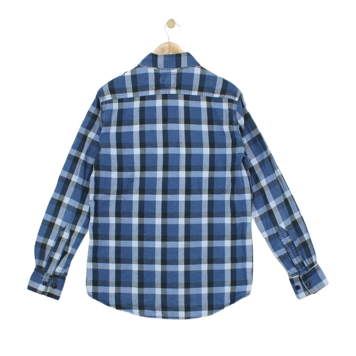 Mens X Lee Plaid Shirt Long Sleeve Button Up