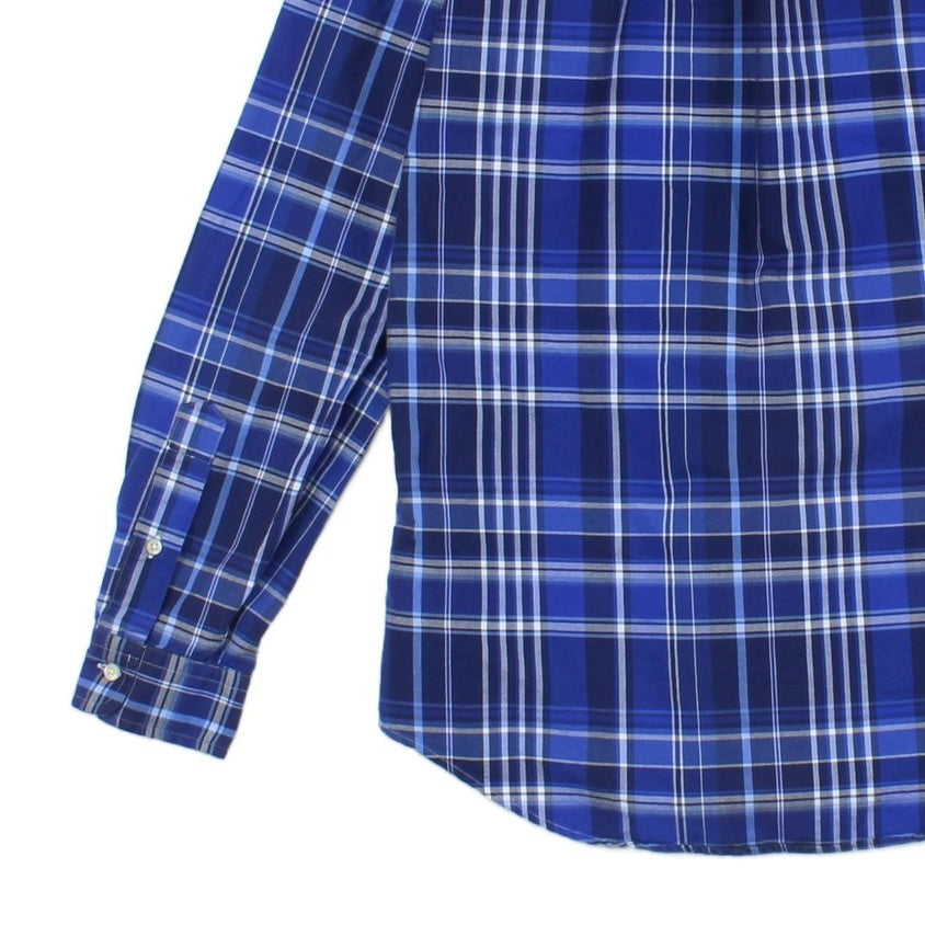 Mens Plaid Shirt Custom Fit Long Sleeve
