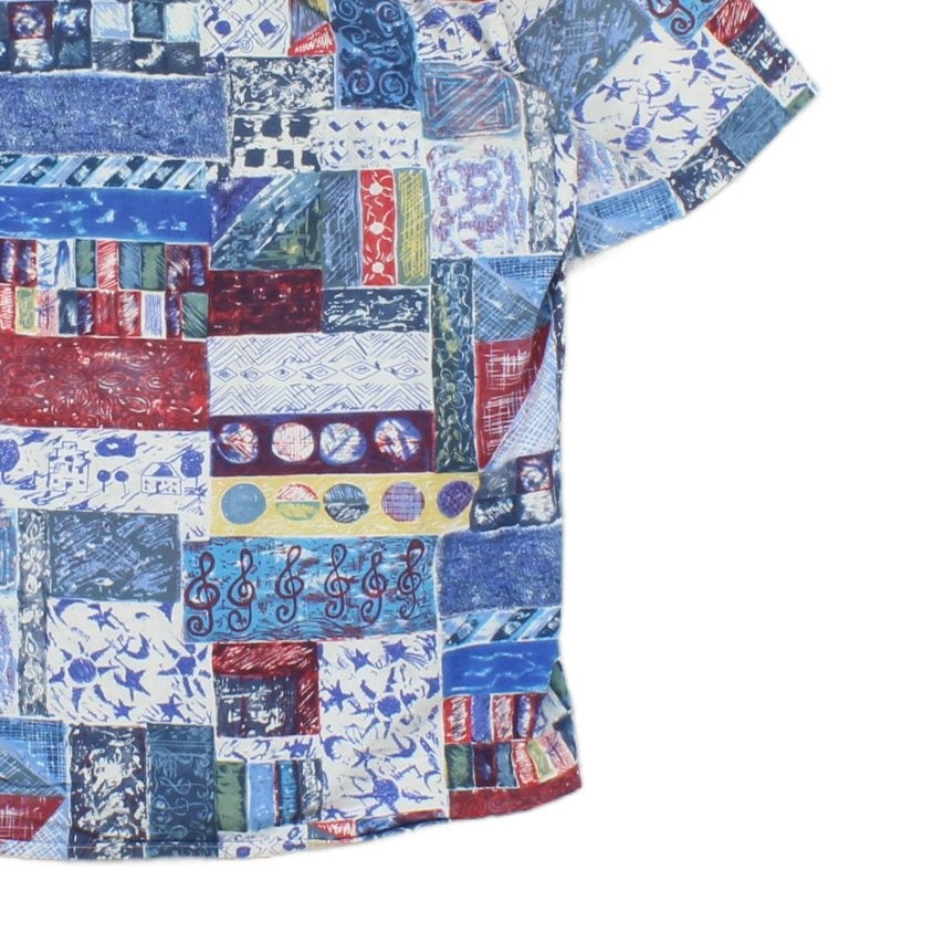 Mens Abstract Shirt  Casual Short Sleeve