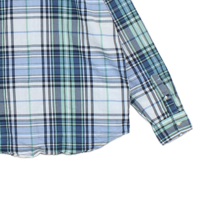 Mens Plaid Shirt Check Button Up