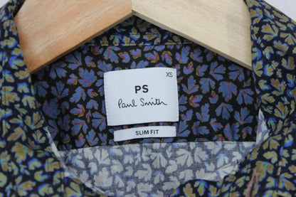 Mens Floral Shirt Long Sleeve Slim Fit