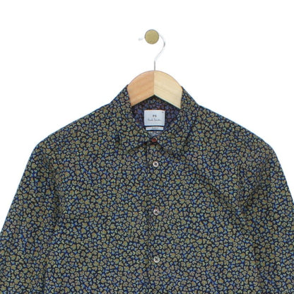 Mens Floral Shirt Long Sleeve Slim Fit