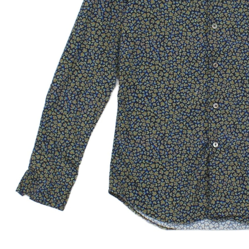 Mens Floral Shirt Long Sleeve Slim Fit
