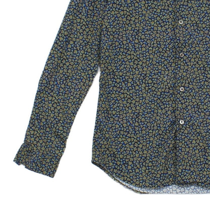 Mens Floral Shirt Long Sleeve Slim Fit