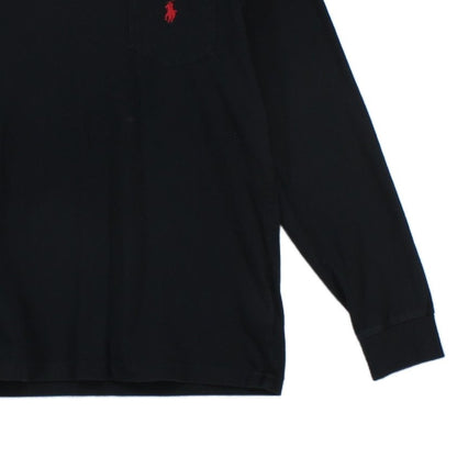 Mens T-Shirt Classic Fit Long Sleeve Embroidered
