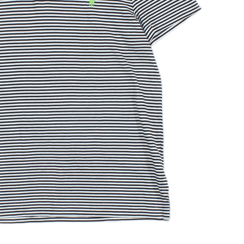 Mens Striped Polo Shirt Short Sleeve Pima Soft Touch