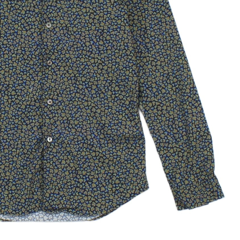 Mens Floral Shirt Long Sleeve Slim Fit