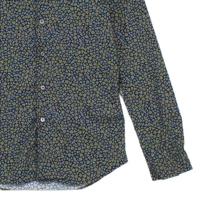 Mens Floral Shirt Long Sleeve Slim Fit