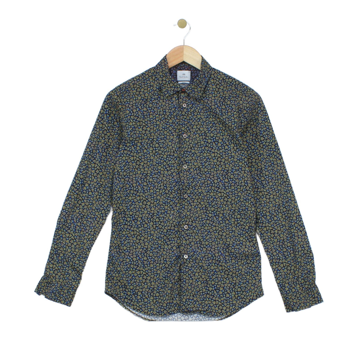 Mens Floral Shirt Long Sleeve Slim Fit