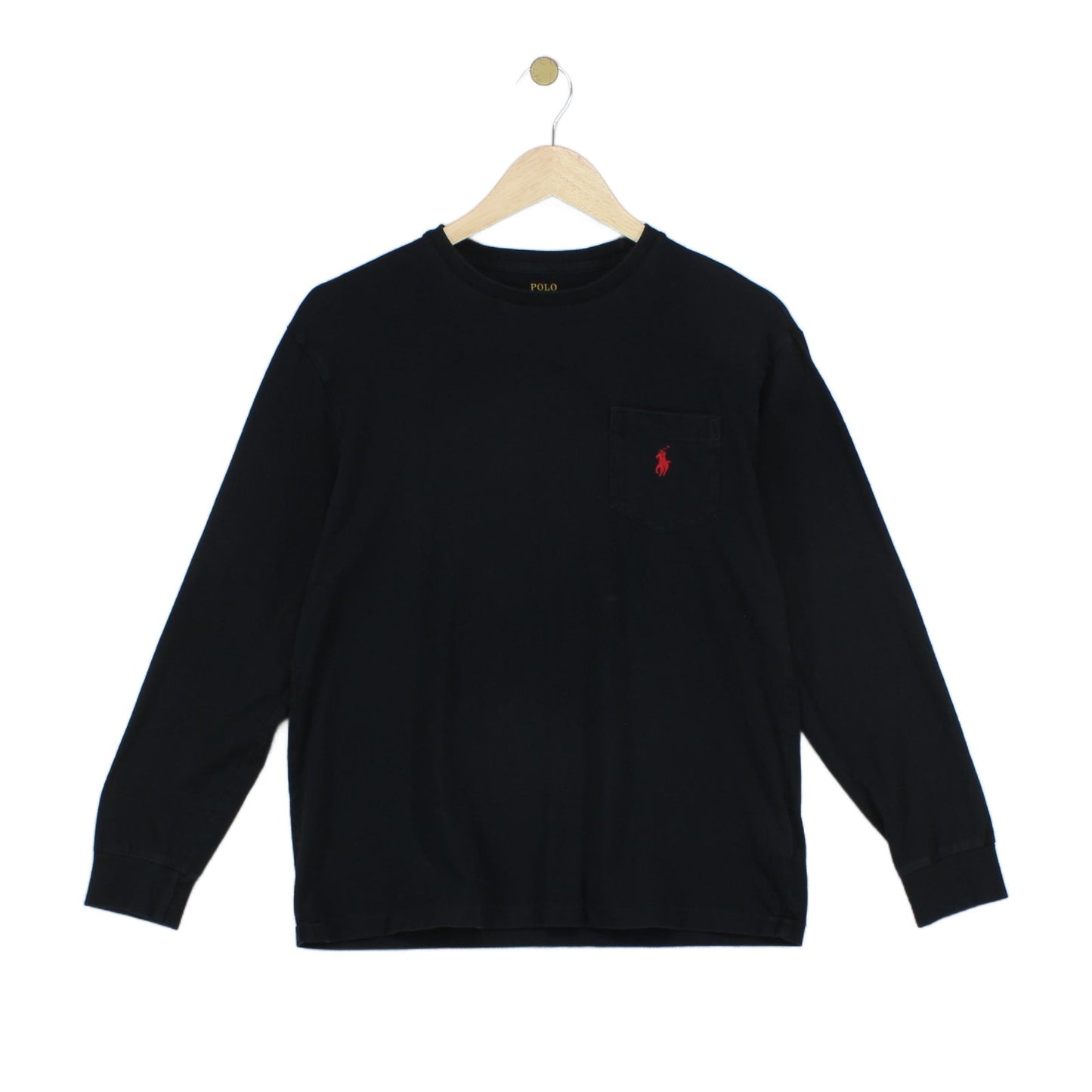 Mens T-Shirt Classic Fit Long Sleeve Embroidered
