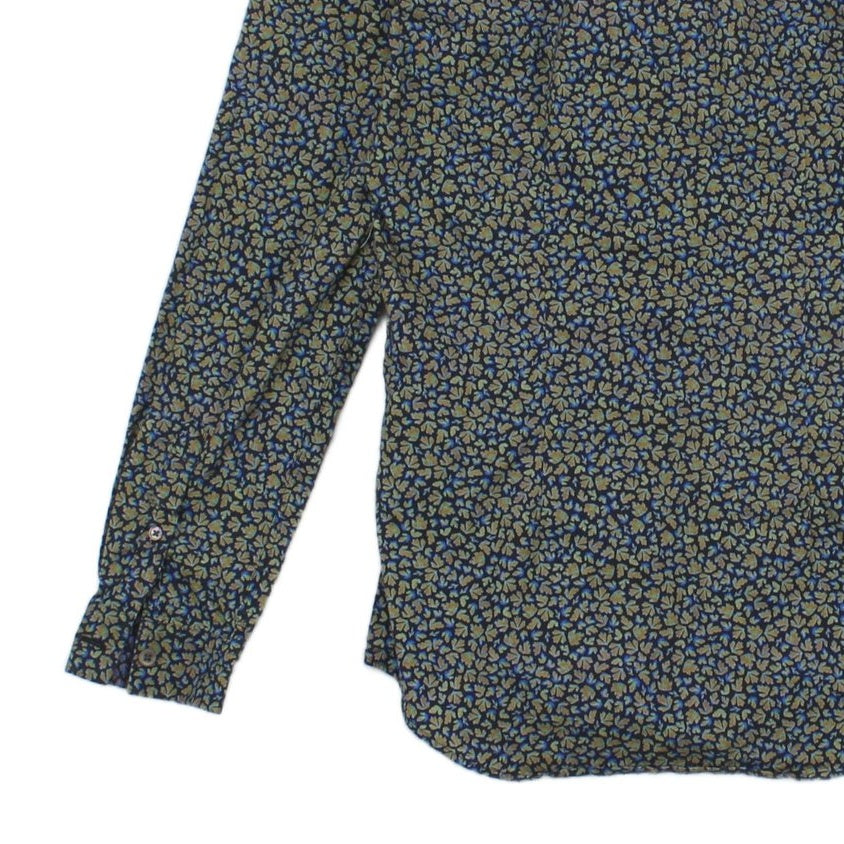 Mens Floral Shirt Long Sleeve Slim Fit
