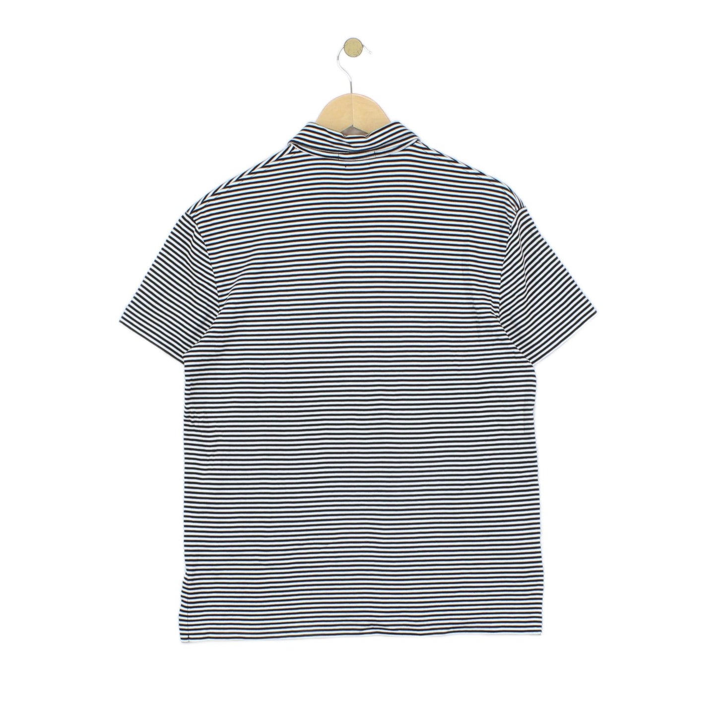 Mens Striped Polo Shirt Short Sleeve Pima Soft Touch