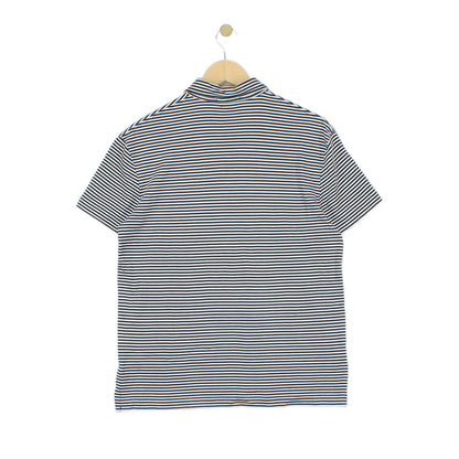 Mens Striped Polo Shirt Short Sleeve Pima Soft Touch