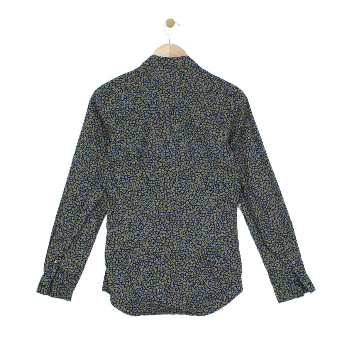Mens Floral Shirt Long Sleeve Slim Fit