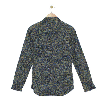 Mens Floral Shirt Long Sleeve Slim Fit