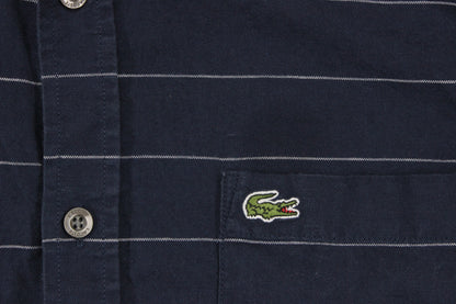 Mens Striped Shirt Short Sleeve Slim Fit Button Up