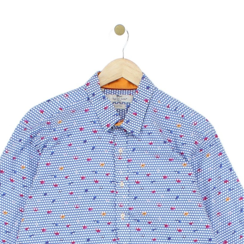 Mens Floral Shirt Button Up Classic