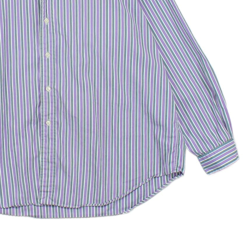 Mens Striped Shirt Button Up Collared